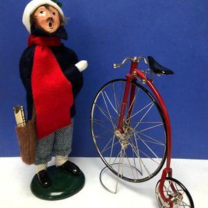 Byers Choice Caroler -- Paperboy with Bike 1989